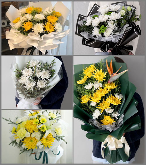 山东青岛胶州市胶莱镇中王珠村白事花束代送